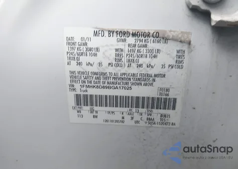 2011 Ford Explorer Xlt z USA, uszkodzony, nr VIN 1FMHK8D89BGA17025